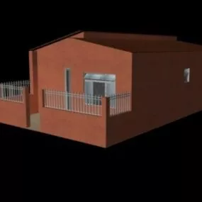 Brick House Design 3d model