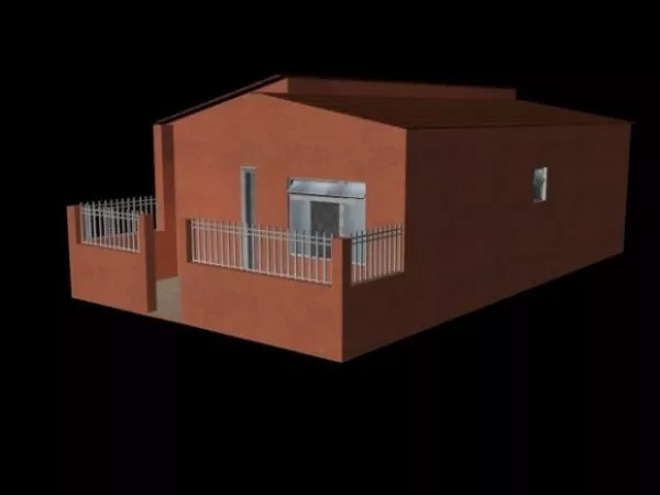 Brick House Design 3d model Brick House Design 3d model