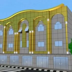 Glass House Center Building 3d model