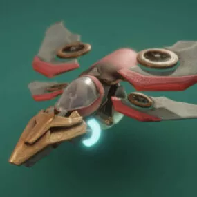 Space Ship Sci-fi Aircraft 3d model