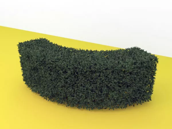 Thick Curved Hedge 3d model Thick Curved Hedge 3d model