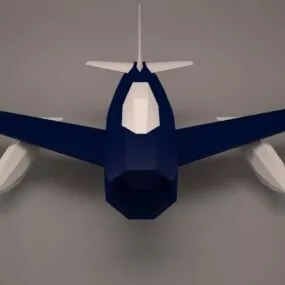 Military Aircraft Low Poly 3d model