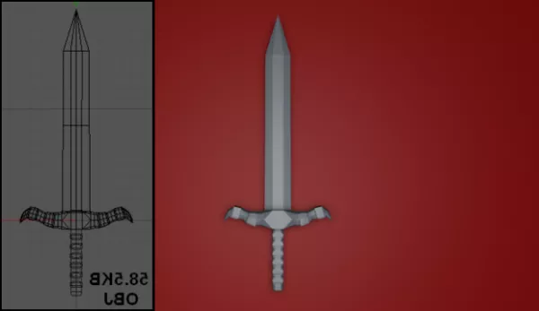 Western Sword 3d model Western Sword 3d model