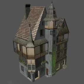 Old Stone Medieval House 3d model
