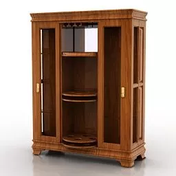 Home Wood Sideboard Design 3d model