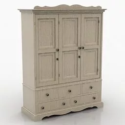 Home Wood Wardrobe Design 3d model