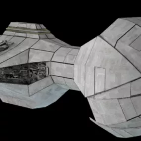 Sci-fi Spaceship Design 3d model