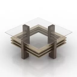Glass Table Coffee Design 3d model Glass Table Coffee Design 3d model