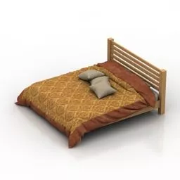 Double Bed Furniture 3d model