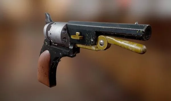 Gun Colt Peacemaker In Leather Case 3d model