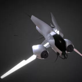 Sci-fi Spaceship Aircraft 3d model