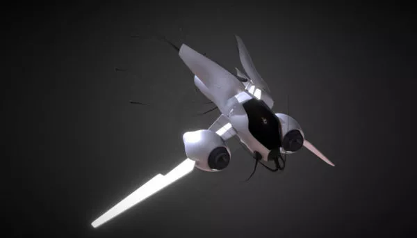Sci-fi Spaceship Aircraft 3d model Sci-fi Spaceship Aircraft 3d model