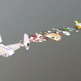 Spaceship Collection 3d model