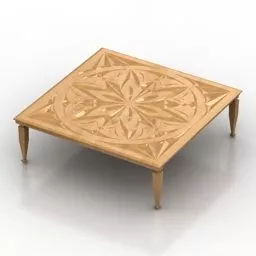 Wooden Table Coffee 3d model