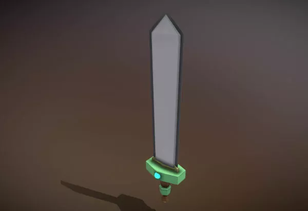 Ruby Sword Game Weapon 3d model