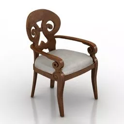 Old Antique Armchair Design 3d model