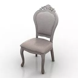Single White Classic Chair 3d model