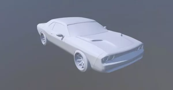 Lowpoly Car Dodge Challenger 3d model Lowpoly Car Dodge Challenger 3d model