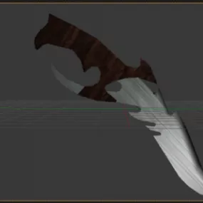 Carved Knife Weapon 3d model