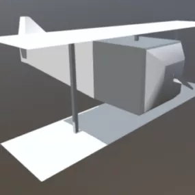Lowpoly Simple Plane 3d model