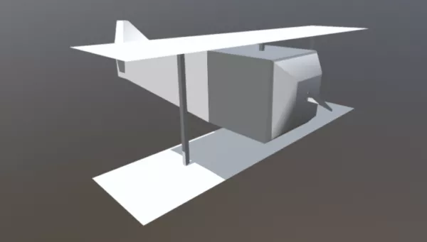 Lowpoly Simple Plane 3d model Lowpoly Simple Plane 3d model