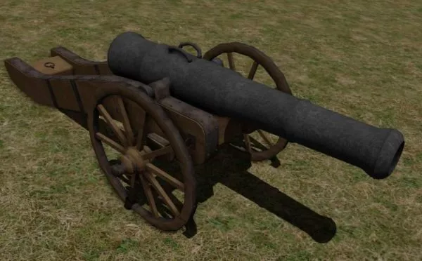 Vintage Cannon Old Artillery 3d model