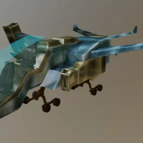 Sci-fi Spaceship Concept Design 3d model