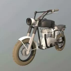 Old Sport Man Motorcycle 3d model