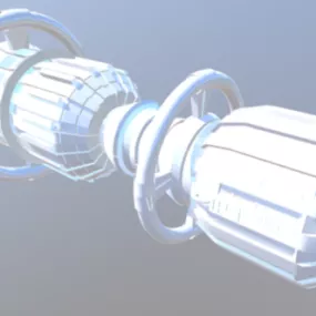 Spaceship Lowpoly 3d model