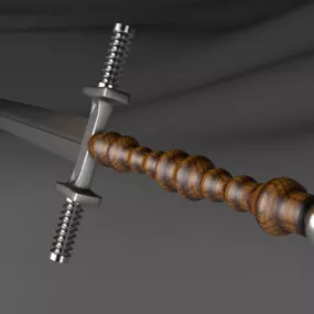 Vintage Battle Sword 3d model