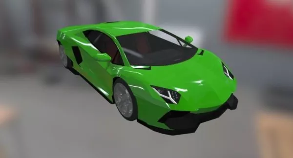 Green Lamborghini Aventador Car 3d model Green Lamborghini Aventador Car 3d model