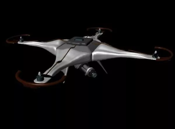 Quad Drone Plane 3d model Quad Drone Plane 3d model
