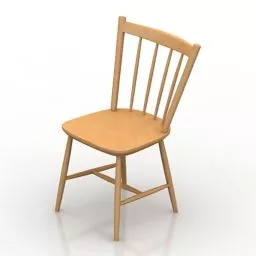 Living Room Wooden Chair 3d model Living Room Wooden Chair 3d model