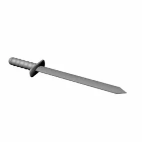 Lowpoly Warrior Battle Sword 3d model
