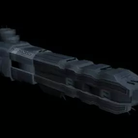 Dark Spaceship Gaming Design 3d model
