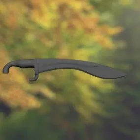 Battle Knife Gaming Design 3d model