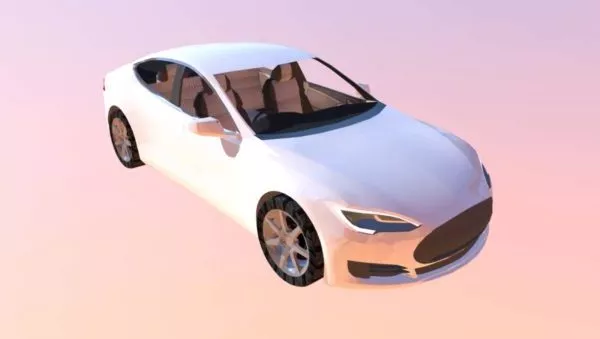 White Tesla Model S Car 3d model White Tesla Model S Car 3d model