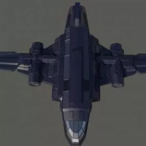 Sci-fi Star Spaceship X Concept 3d model