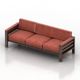 3 Seats Sofa Design 3d model