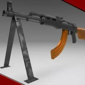 Army Gun Rpk Weapon 3d model