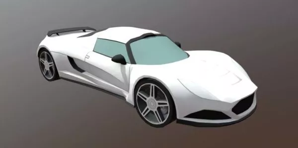 White Chevrolet Camaro 3d model