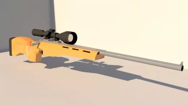 M16 Assault Rifle Lowpoly 3d model