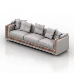 3 Seats Sofa Design 3d model