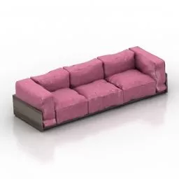 3 Seats Sofa Design 3d model