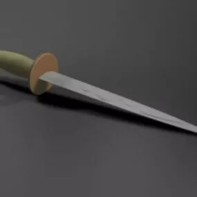 Long Knife Weapon 3d model