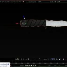 Military Knife Basic Design 3d model