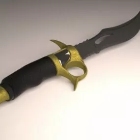 Persian Knife Decoration 3d model