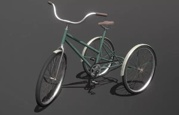 Three Wheel Bicycle 3d model Three Wheel Bicycle 3d model