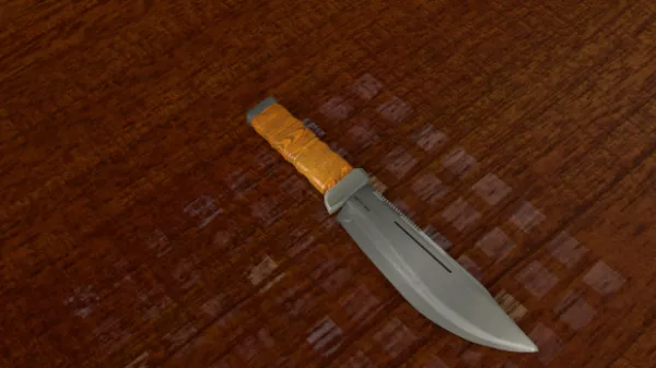 Basic Wood Base Knife 3d model Basic Wood Base Knife 3d model