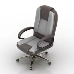 Office Armchair With Wheels 3d model